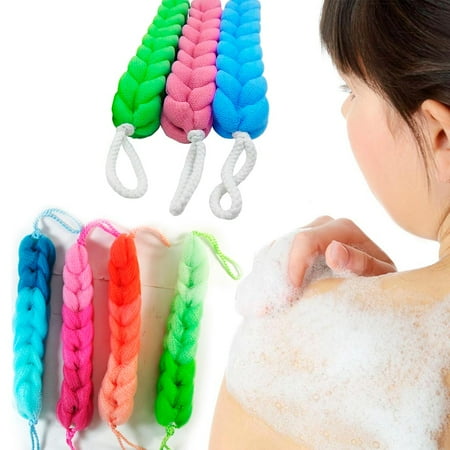 - 3 Mesh Sponge Braided Back Rope Scrubber Bath Shower Spa Exfoliating Body Brush