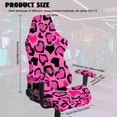thumbnail image 2 of Whosucclay Pink Love Leopard Print Gaming Chair Slipcover Stretch Gaming Chair Seat Cover with Zipper Gamer Chairs Protector Fits Most Office/PC Chairs & Racing Style Seats, 2 of 8