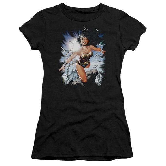 Jla - Of Themyscira - Juniors Teen Girls Cap Sleeve Shirt - Large