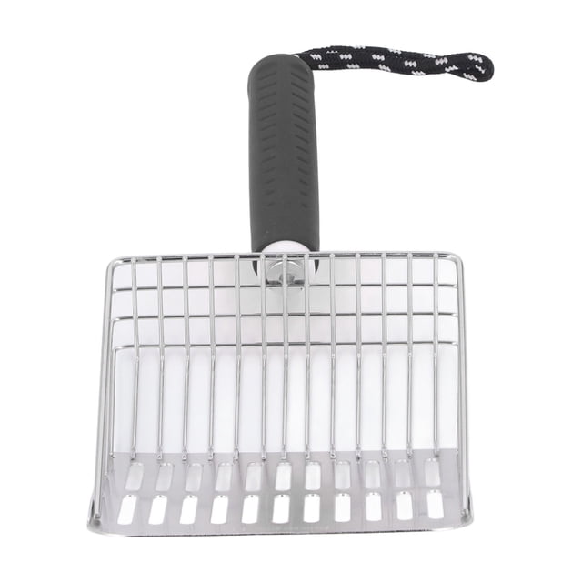 304 Stainless Steel Cat Litter Scoop, Removable Handle for Easy Storage, Large Scoop with Small Holes for Efficient Litter Filtration, for Cat Litter Box Cleaning