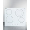 thumbnail image 2 of 24" Wide 230V 4-Burner Radiant Cooktop, White, 2 of 4