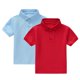 thumbnail image 1 of Odeerbi Chicos Niñas 2 Pack Camisas de Manga Corta Color Sólido Botón Casual Abajo Uniforme Escolar Tops Para 1-13 Años, 1 of 9