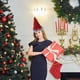 thumbnail image 4 of Sombrero de Papá Noel - Sombrero de Navidad de tela no tejida roja y verde para adultos, decoración navideña y regalo para el festival, 4 of 6