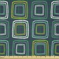 thumbnail image 2 of Ambesonne Retro Fabric by the Yard Microfiber, Lattice Vibrant Squares Art, 2 Yards, Yellow Green Seafoam, 2 of 4