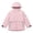 Pink, variant on Kids Fleece Lined Rain Jacket Boys Girls Hooded Lightweight Windbreaker Coat for School and Outdoor Play