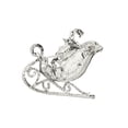 thumbnail image 2 of Lux Accessories Holiday Christmas Xmas Santa Sleigh Ride Sled Gifts Brooch Pin, 2 of 2