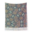 thumbnail image 2 of Foulard à Franges pour Femmes, Châle Long Floral Abstrait Rétro, Léger et Chaud, 2 of 6