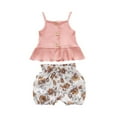 thumbnail image 2 of LSLJS Girls' Summer New Strip Printed Solid Color Top and Shorts Two-piece Set Summer Clothes Kids Clothing Trendy 2024, 2 of 9