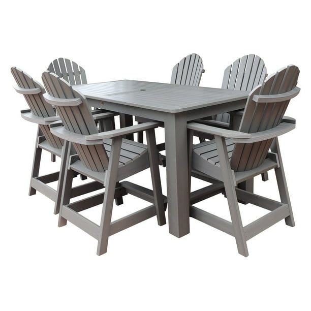 Highwood Hamilton Recycled Plastic 7 Piece Rectangle Counter Height