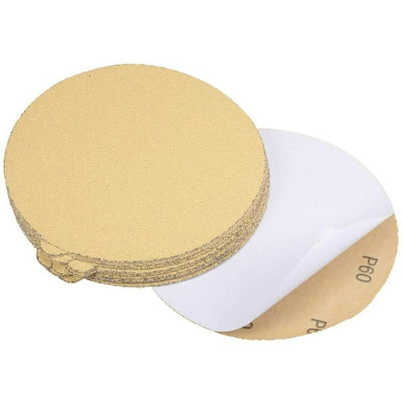 6 inch 60 Grit PSA Adhesive Sanding Discs Sticky Back Sandpaper DA Sander Paper