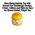 thumbnail image 3 of Slow Rising Squishy Toy with Kawaii Cat Hamburger Design, 1 Pack, Yellow and White, for Relaxation, Squeeze Toy, 3 of 3