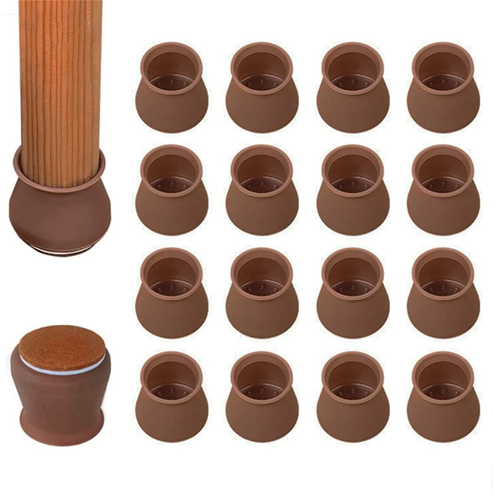 Onever 16pcs Silicone Chair Leg Cover Nonslip Furniture Foot Protector