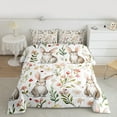 thumbnail image 2 of Castle Fairy Children Cartoon Rabbit 3 Pieces Queen Comforter Set,Floral Animal Ultra Soft Bedding Sets,Kawaii Wildlife Bedding Comforter Set,Lightweight Room Decor, 2 of 8