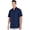 Navy Peony, variant on Havanera Men's and Big Men's L-Shape Palm Print Short Sleeve Woven Shirt, Sizes S-3X