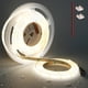 thumbnail image 1 of TOPAI 12V COB LED tira 6000K impermeable CRI 90+ 16.4ft alta densidad cortable Flexible para gabinete hogar proyectos de iluminación DIY, 1 of 5