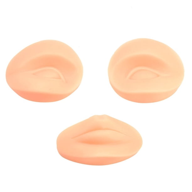 Jumpingount Piel de práctica 3D, entrenamiento de maquillaje permanente , pieles de un solo lado, plantilla Artificial profesional, maquillaje Ayudas para vestirse con gancho de botón
