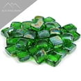 thumbnail image 2 of Blue Ridge Brand 1" Reflective Fire Glass Cubes - Professional Grade Fire Pit Glass Squares - Green - 10 Pound, 2 of 6