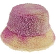 thumbnail image 3 of CoCopeaunts Tie Dye Bucket Hat Thickening Warm Cute Lamb Wool Out Windproof Basin Cap Female Fisherman's Cap Fashion Adjustable, 3 of 8