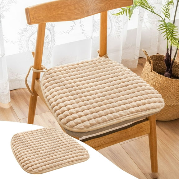 SPOORYYO Plush Seat Cushion 16 Inch for Home Living Room - Soft Chair Cushion for Dining, Stool, Tatami - Memory Foam Fill, Quick Recovery, Versatile Décor Colors
