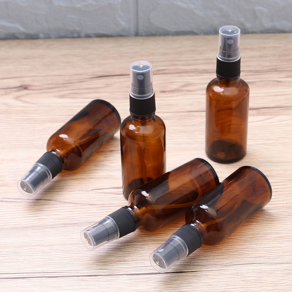 BEADCEST Essential Oil Sprayer Empty Glass Bottle Refill General Users Kitchen Use 6pcs