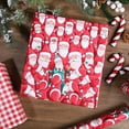 thumbnail image 4 of BIOBROWN Reversible Christmas Wrapping Paper - 17 Inch X 33 Feet (46.7 sq. ft. ttl.) - Joyful Santa Claus & Plaid Design Perfect for Xmas, Party, Holiday Gift Wrap, 4 of 7