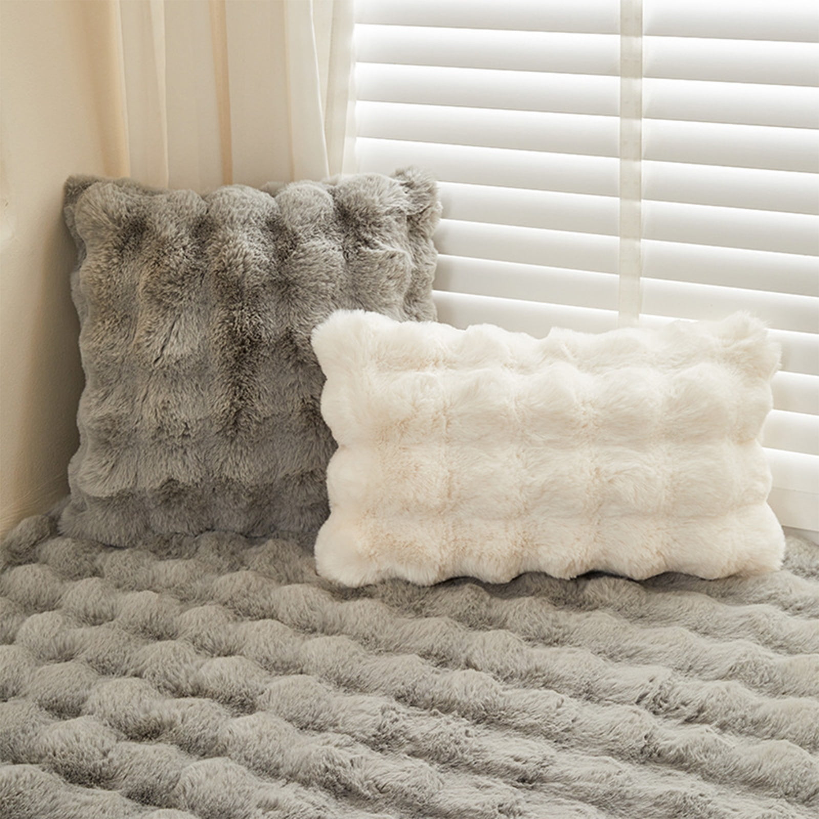 Plush Bay Window Mat, Bay Window Underlay, Non-Slip, Indoor, Bay Window, Decoration, Cushion, Non-Slip Sofa Mat