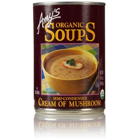 Amy's Organic Cream of Mushroom Soup, Semi-Condensed, USDA Organic,