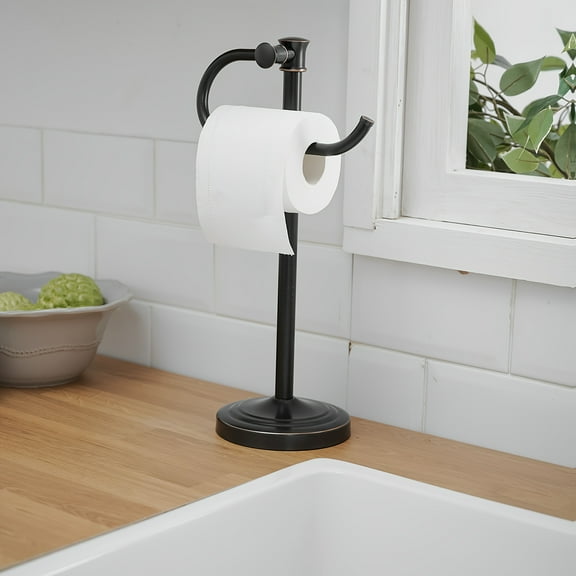 Stand Towel Bar Hanger, Hand Towel Bar, Bathroom Vanity Countertop Towel Holder, Free Standing Stainless Steel Towel Ring,Hardware Accessories, Towel Rack, Black/Brushed Golden/Polished Chrome/Bronze