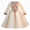 thumbnail image 1 of gdxvjhbj Robe pour Filles Robes pour Filles Formelles Fête Mariage Tulle Sans Manches Contraste en Maille Robe Asymétrique Taille 7-8 (Beige, 7-8 Ans), 1 of 7