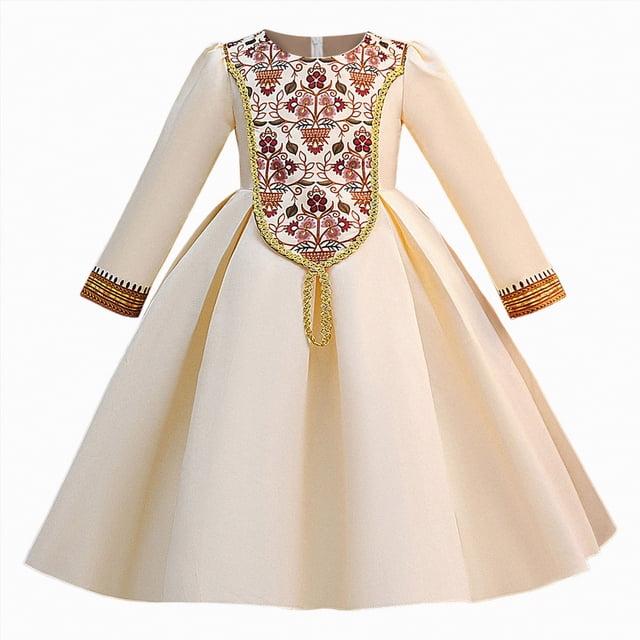 gdxvjhbj Robe pour Filles Robes pour Filles Formelles Fête Mariage Tulle Sans Manches Contraste en Maille Robe Asymétrique Taille 7-8 (Beige, 7-8 Ans)