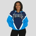 thumbnail image 4 of Women's WEAR by Erin Andrews Blue/Navy North Carolina Tar Heels Colorblock Full-Zip Hoodie Windbreaker Jacket, 4 of 5