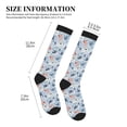 thumbnail image 4 of Sikiie Cute Chameleons On Blue 1 Pairs Compression Socks for Men and Women 15-20 mmHg Running Support Socks, 4 of 7