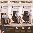 thumbnail image 6 of 26in Oversized Lift Chair for Elderly, LEGAHOME Large Power Lift Recliner Chair with Massage and Heat, Massage Recliner Chair for Big and Tall Adults, with Infinite Position and Side Pocket, Brown, 6 of 7