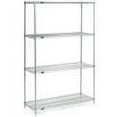 thumbnail image 5 of Nexel 4 Tier Wire Shelving Starter Unit, Stainless Steel, 24"W x 14"D x 63"H, 5 of 5