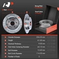 thumbnail image 3 of A-Premium Front and Rear Drilled and Slotted Disc Brake Rotors + Ceramic Pads Kit Compatible with Select Honda Models - CR-V 2005-2006 12-PC Set, 3 of 9