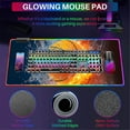 thumbnail image 4 of XL Led Gaming Mouse Pad with 14 Light Modes - Light Up Gamer Mouse Pad,31.5 x 11.8in Non-Slip Gamepad Style RGB Large Gamer Mousepad,Black Long Glowing Gaming Accessories for Desk,Waterproof, 4 of 7