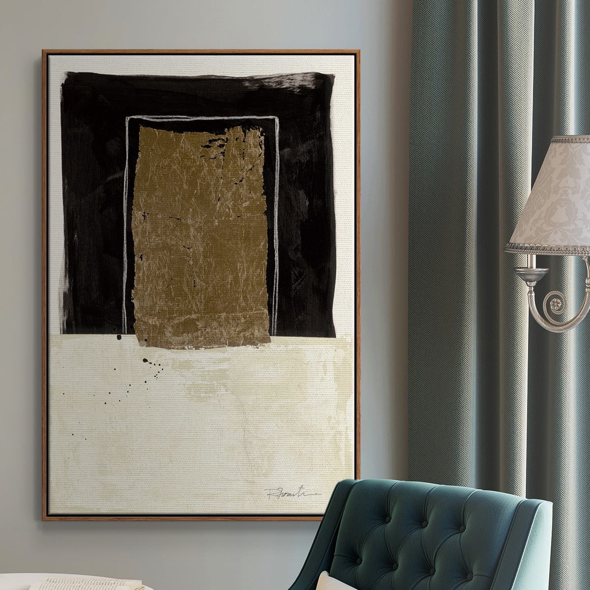 Standing Strong I Framed Premium Gallery Wrapped Canvas - Ready to Hang - 17 x 25 - Walnut Floating Frame