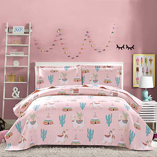 Kids Childrens Single Bed Size Duvet Cover Pippa Floral Pink White Aqua