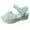 Mint Green, variant on Womens Sandals Ladies Fashion Summer Color Blocking Open Toe Hook Loop Thick Wedge Heel Sandals Mint Green Bathroom Sandals 37