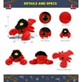 thumbnail image 3 of DolliBu Lobster big eye Police Officer Plush Toy - Super Soft Lobster big eye Cop Stuffed Animal Dress Up with Cute Cop Cap Outfit - Fluffy Policeman Toy Plush Gift - 6 Inches, 3 of 8