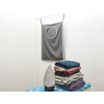 thumbnail image 2 of Door Hanging Laundry Hamper with Stainless Steel Hooks (Gray), 2 of 9
