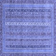 thumbnail image 1 of Ahgly Company Machine Washable Indoor Square Abstract Blue Modern Area Rugs, 5' Square, 1 of 4