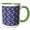 Green/White, variant on 3drose, Sugar Skulls, Fancy, Decorative, Leafy, Flowers, Purple, Pink, Yellow, Pattern, 11oz Two-tone Green Mug