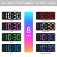 thumbnail image 3 of KWANWA Alarm Clock for Bedrooms with Dynamic RGB Night Light, Dimmer,USB Charger, (Includes 59" Charging Cable) Small Bedside Digital Clock with Led Display for Kids,Teens,Seniors, 3 of 8
