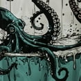 thumbnail image 5 of Shiartex Cool Octopus Shower Curtain Funny Kraken in The Bathtub Shower Curtain for Bathroom Waterproof Fabric Bathroom Curtain Ocean Sea Teal Bath Curtain Bathtub Decor 69x72, 5 of 7