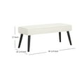 thumbnail image 2 of WestinTrends Velvet Tufted Bedroom Bench for Living Room & Entryway Furniture, Cream, 2 of 9