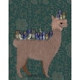 thumbnail image 3 of Fab Funky 12x14 Black Modern Framed Museum Art Print Titled - Llama Owls, Full, 3 of 5