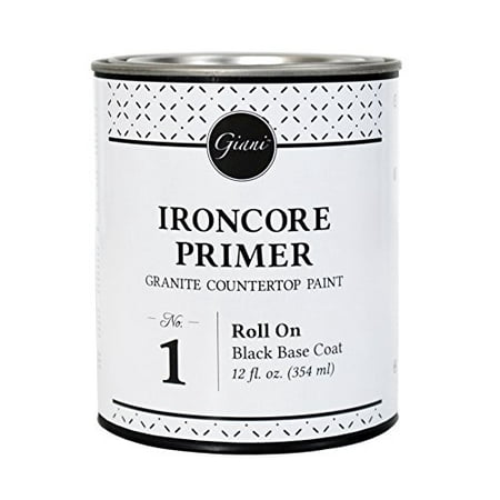 Water-based Black Primer IronCore Primer Brush Roll On Step 1 - 12oz by