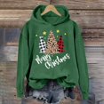 thumbnail image 3 of Merry Christmas Hoodies for Women 2025 Long Sleeve Holiday Graphic Hooded Sweatshirt Pullover Tops, 3 of 4