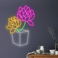 thumbnail image 4 of Glowneon Succulent Flowers Neon Signs, Plan Flower Shop Wall Decor, 4 of 4